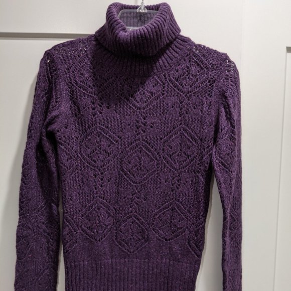 Dolce \u0026 Gabbana Sweaters | Dolce \u0026 Gabbana Purple Open Knit Turtleneck | Color: Purple | Size: S | Tiffanyc8919's Closet